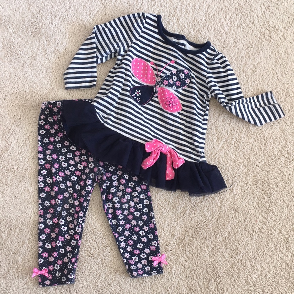 Girls legging and long sleeve set